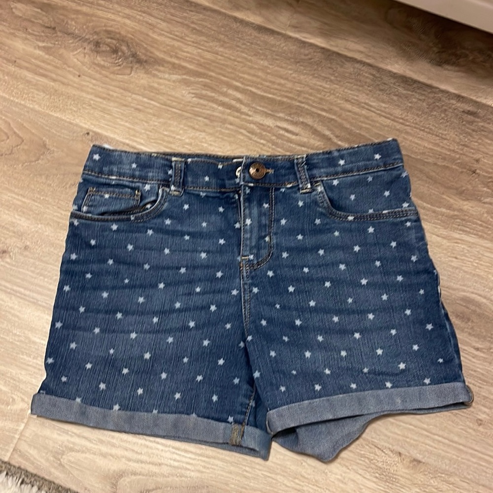 Stars stretch denim girls shorts